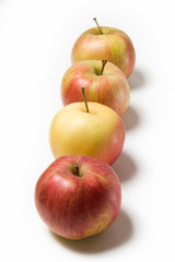 apples on white background