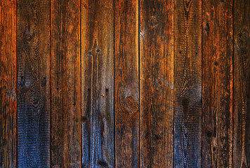 Fototapeta premium Old dark wood background with structure.