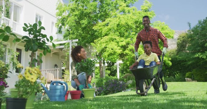 Family gardening together