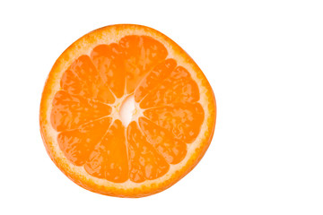 Orange slice isolated on white background. fresh fruit