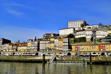 Fototapeta na wymiar Porto, northwest of Portugal, at the mouth of the Douro River. Narrow cobblestone streets and towering bridges