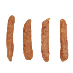 Chinese sausages isolated on white background