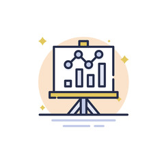 Business Analysis Outline Filled Vector Icons. Simple illustration.