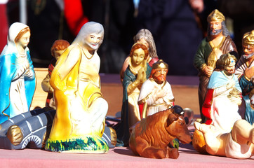 ceramic traditional figures of portuguese bethelem