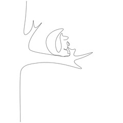 Forest background with animal, vector illustration