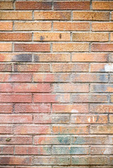 Old stained bricks wall background