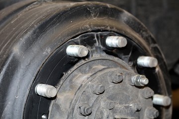 Brake drum of a truck.