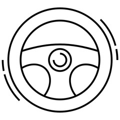 Vehicle Steering Wheel Concept,  Car Driving Vector Icon Design