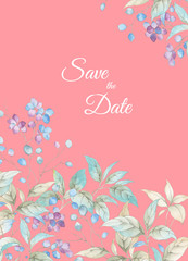 Watercolor flowers illustration