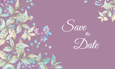 Watercolor flowers illustration