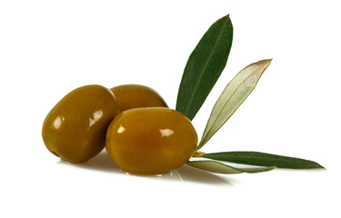tasty olives isolated on white background