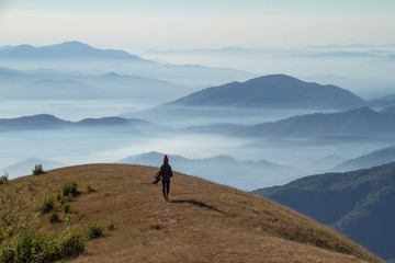 Obraz premium hiker in the mountains