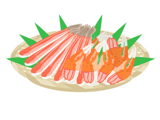 蟹の身のイラスト