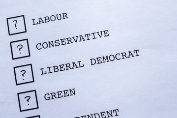 Obraz premium voting in uk general election 