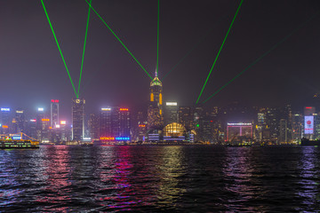 Fototapeta na wymiar Hong Kong Light Show