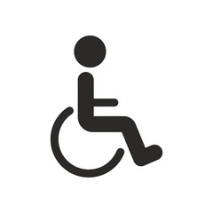 wheelchair icon vector handicapped sign.
