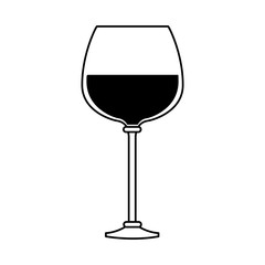 wine glass icon, flat design