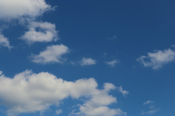 The sky with white clouds