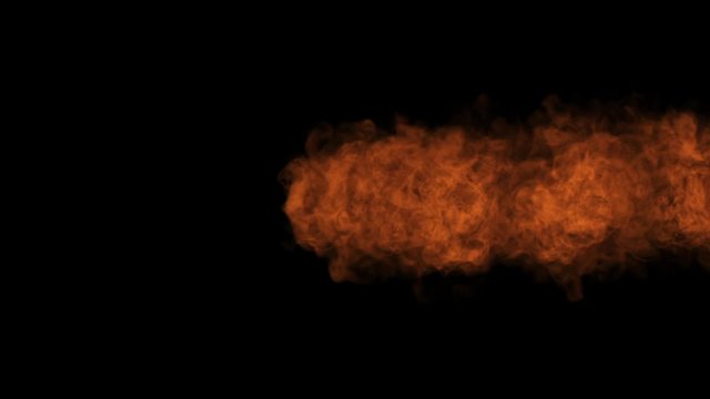 Fly leaving trail of fire and smoke, with alpha mask. High detailed fire animation