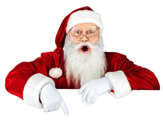 Portrait of Smiling Santa Claus on background