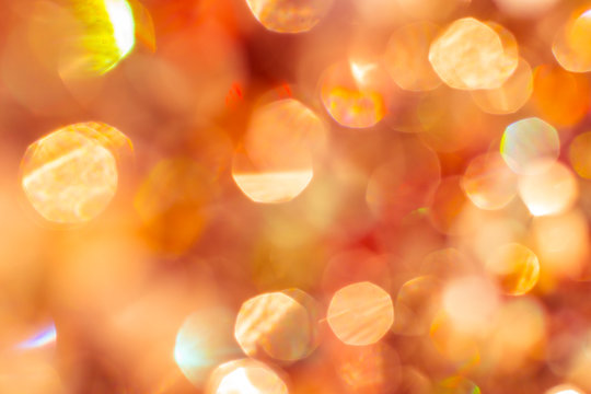 Gold Blurred Background. Scales And Circles. Bokeh