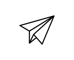 Paper airplane line icon