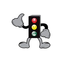 Traffic Light Cartoon. Design template vector