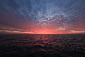 Dramatic Sunset Over Ocean