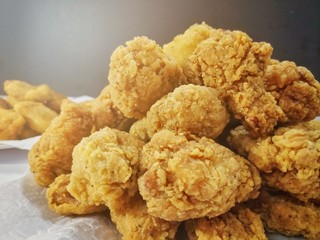 spicy korean chickens on table