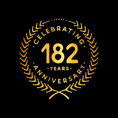 182 years design template. 182nd vector and illustration.