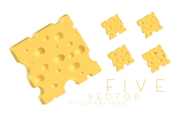 The cheese. Illustration isolated