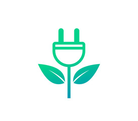 power socket plant. Isolated Vector Illustration