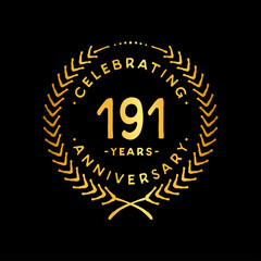 191 years design template. 191st vector and illustration.