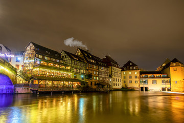 Traditional half-timbered houses in La Petite France, Strasbourg, Alsace, France