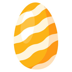 Easter decorated egg.Isolated on a white background.Flat illustration vector.