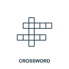Crossword icon from hobbies collection. Simple line element Crossword symbol for templates, web design and infographics