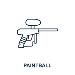 Paintball icon from hobbies collection. Simple line element Paintball symbol for templates, web design and infographics