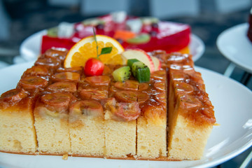 A banana butter cake