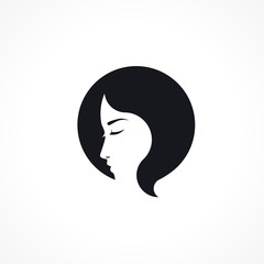 abstract Woman in sphere. Vector Illustration