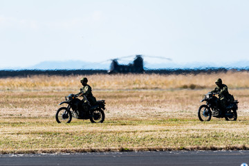 Obraz premium 陸上自衛隊 偵察用オートバイ