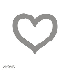 Vector monochrome icon with Adinkra symbol Akoma