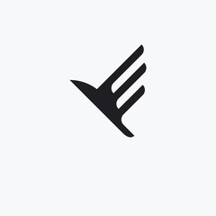 Obraz premium abstract sign of Geometry Bird. Isolated Vector Illustration