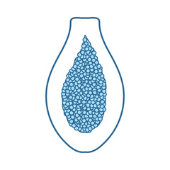 Icon Of Papaya In Ui Colors