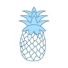 Icon Of Pineapple In Ui Colors