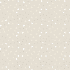 Geometric seamless pattern. Abstract vector background. Triangles. Light cream texture. Elegant Wallpaper, fashion template. Vector Illustration.