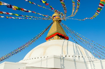 Boudhanath stupa in Kathmandu (Nepal) - 308995147