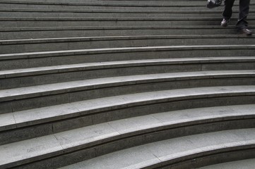 Obraz premium curved stairs and feet