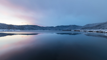 滋賀県 余呉湖 雪