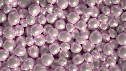 Beautiful background with beads, particles and simulation. 3d illustration, 3d rendering.