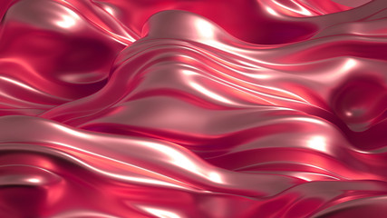 Beautiful luxury elegant backdrop with silk fabric drapery. 3d illustration, 3d rendering.